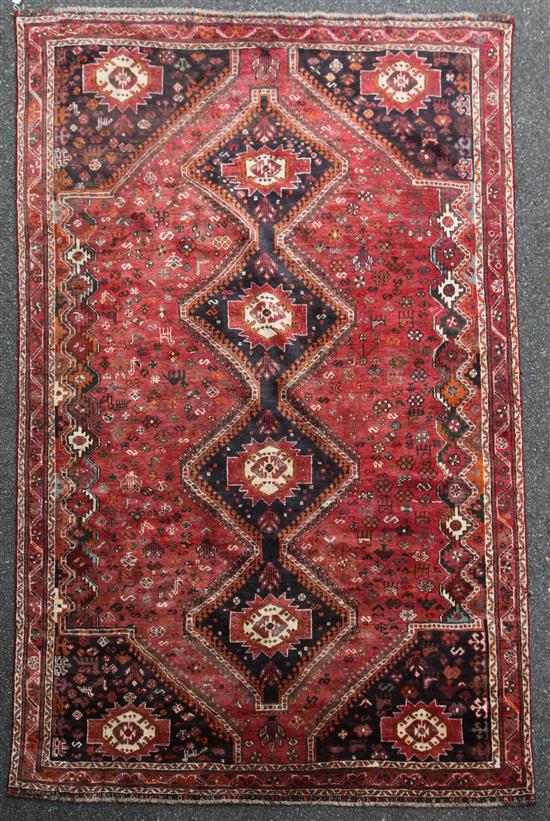 A Shirvan carpet, 9ft 10in by 6ft 11in.